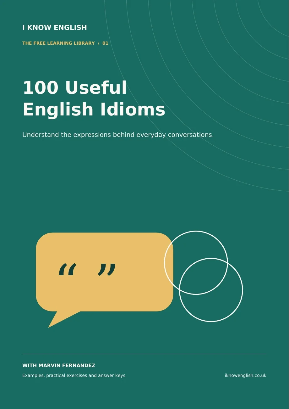 100 useful English idioms, by Marvin Fernandez