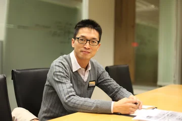 Andy ready for class at Samsung