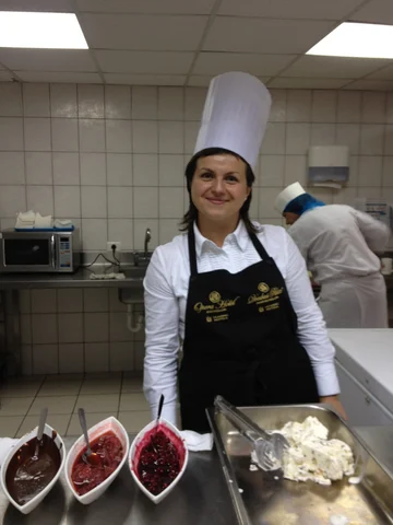 Evgenia getting stuck in