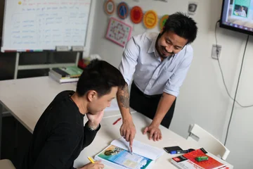 Teacher Marvin with Paul